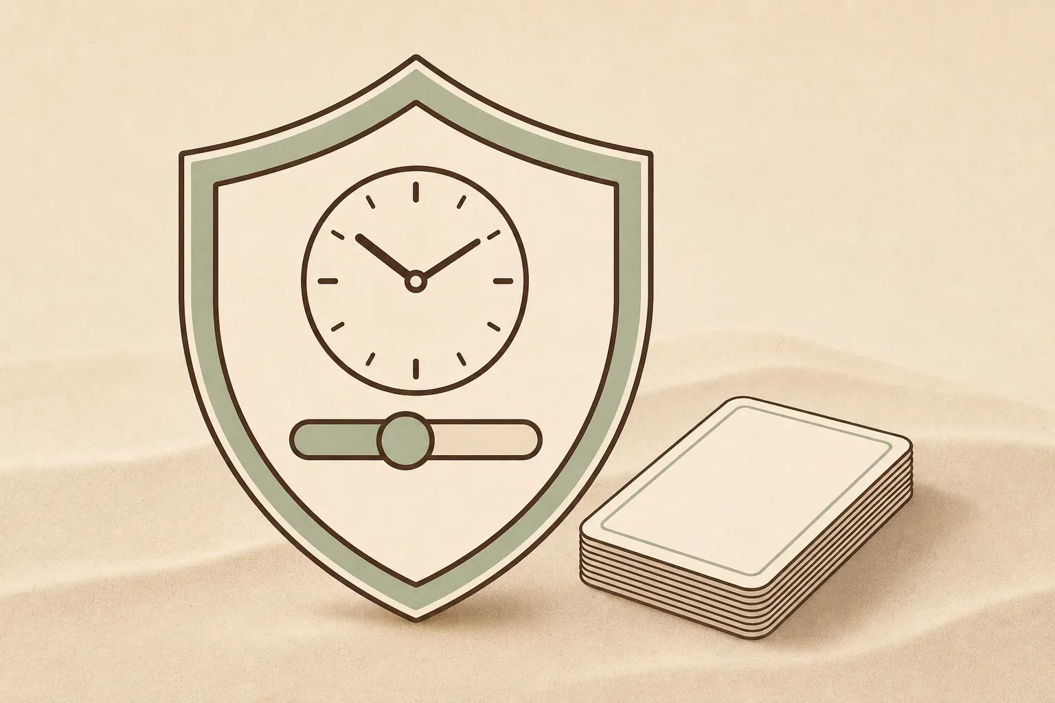 Shield, clock and limit control illustrating player protection